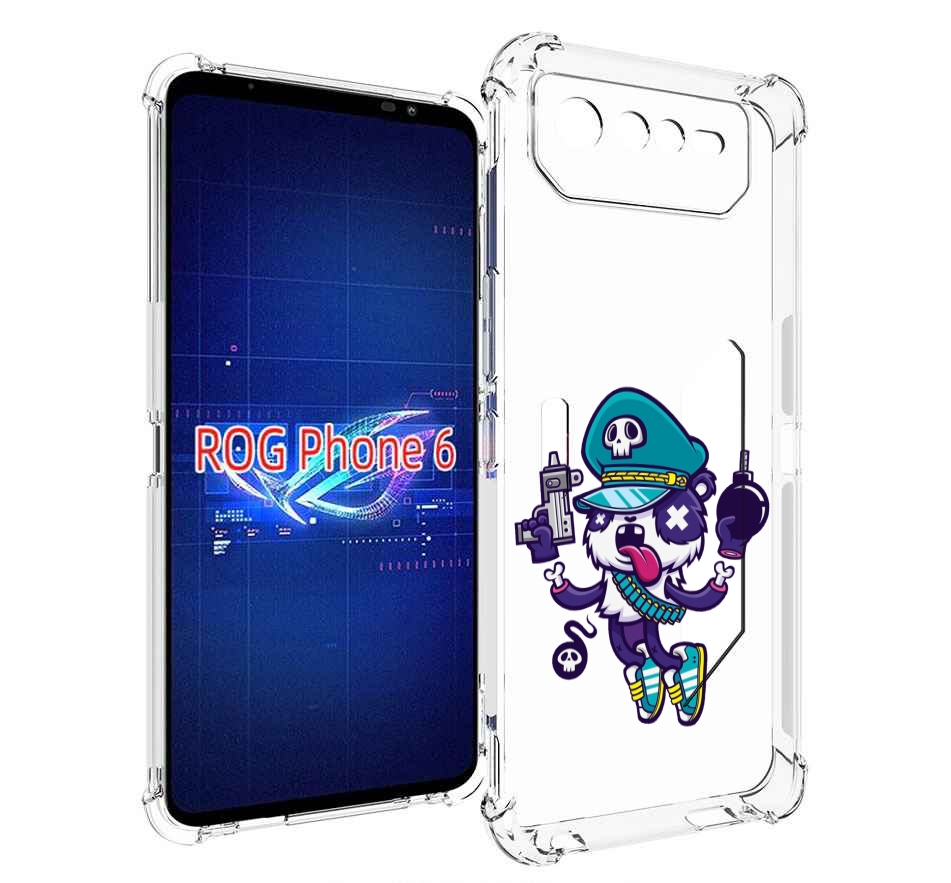 

Чехол MyPads персонаж с пистолетом и бомбочкой для Asus ROG Phone 6, Прозрачный, Tocco