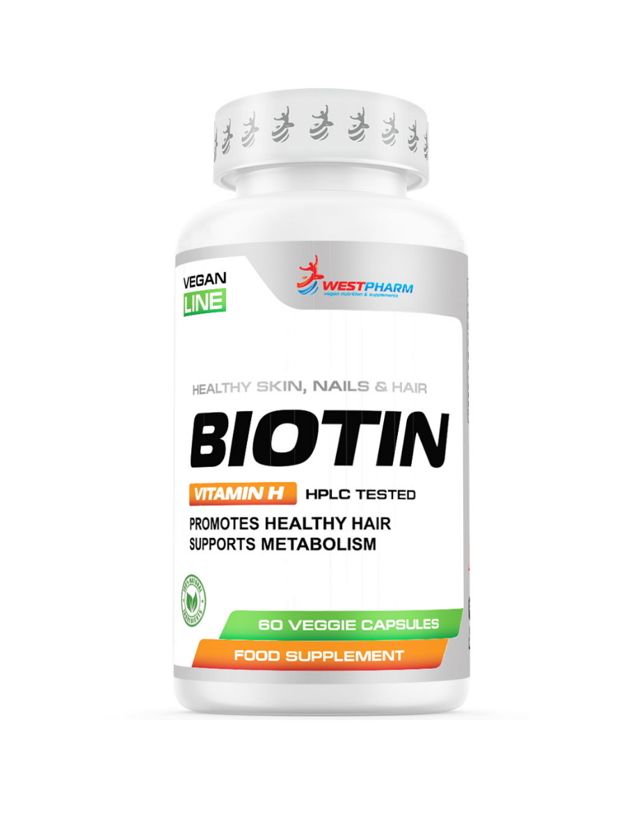 

Биотин Westpharm Vegan line Biotin 5000 mcg, 60 капсул