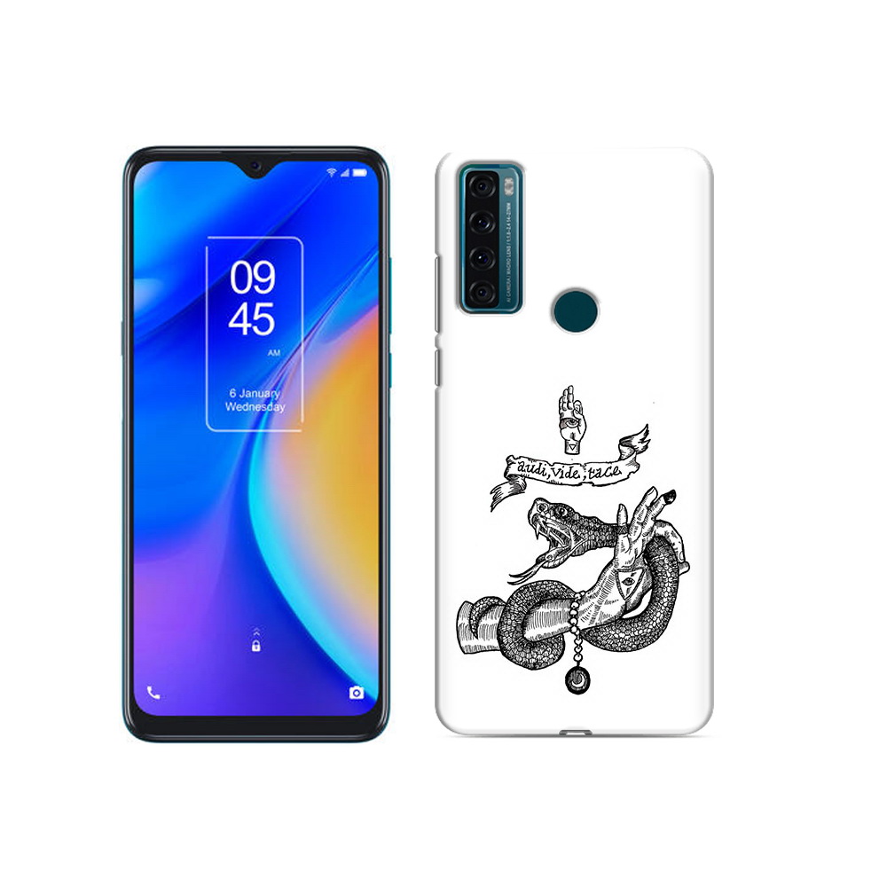 

Чехол MyPads Tocco для TCL 20 SE змея на руке рисунок, Прозрачный, Tocco