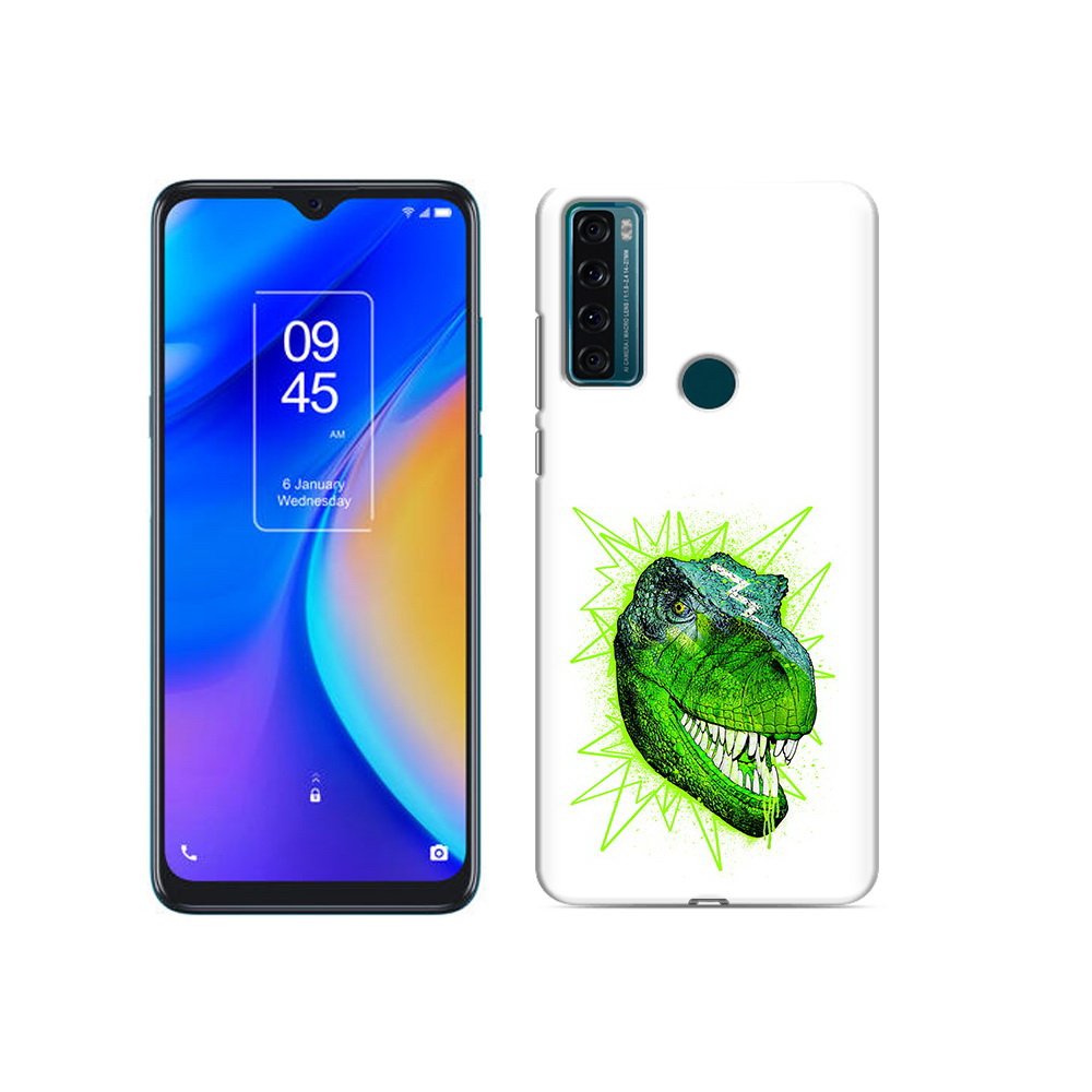 

Чехол MyPads Tocco для TCL 20 SE зеленый динозавр, Прозрачный, Tocco