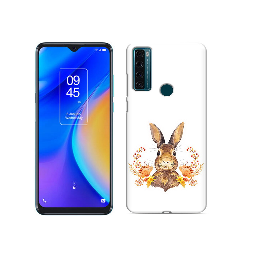 

Чехол MyPads Tocco для TCL 20 SE зайка в цветах, Прозрачный, Tocco