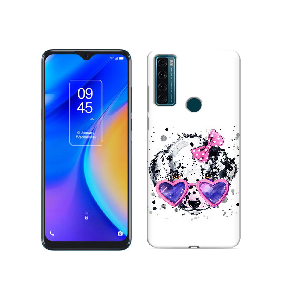 

Чехол MyPads Tocco для TCL 20 SE долматинец в очках, Прозрачный, Tocco