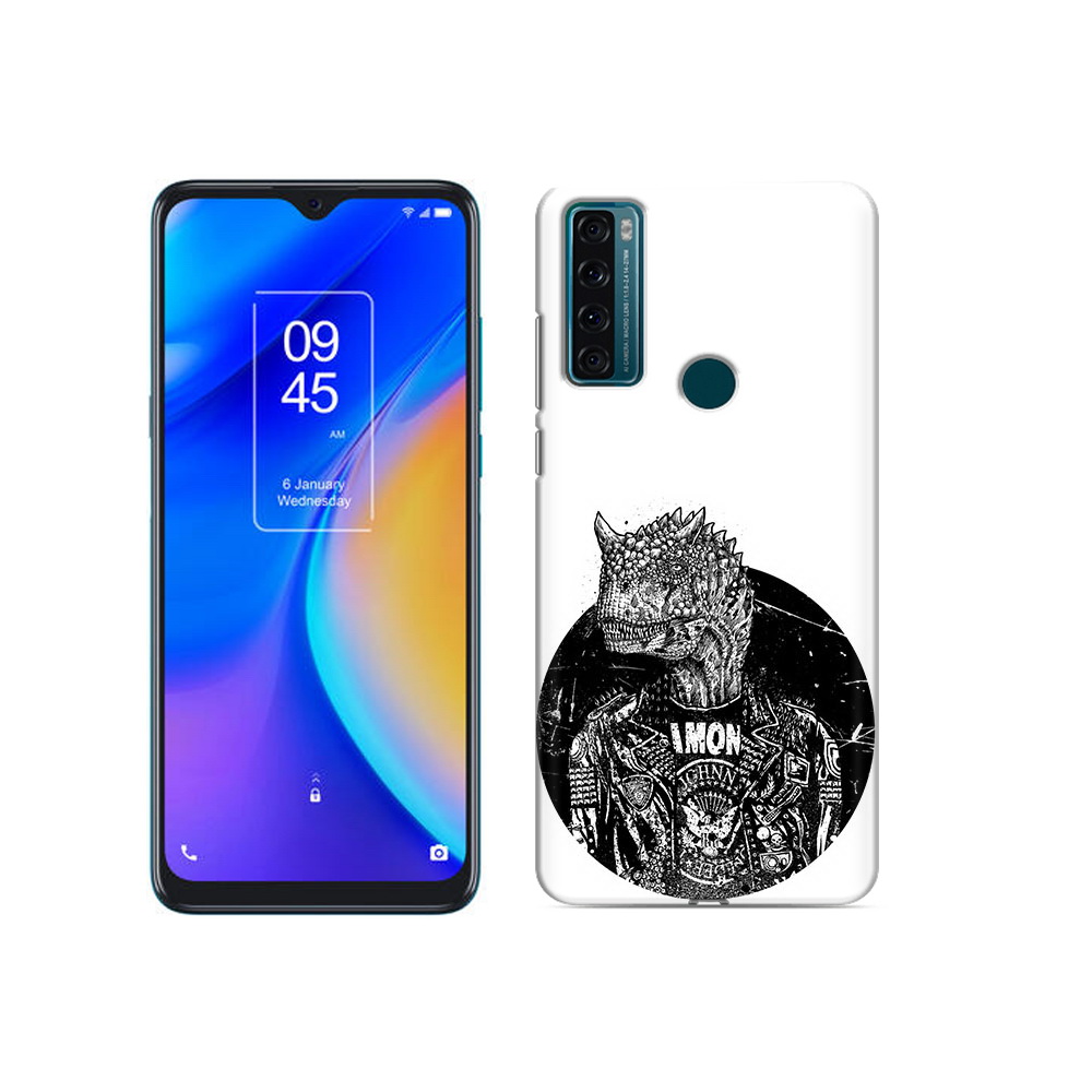 

Чехол MyPads Tocco для TCL 20 SE динозавр в куртке, Прозрачный, Tocco