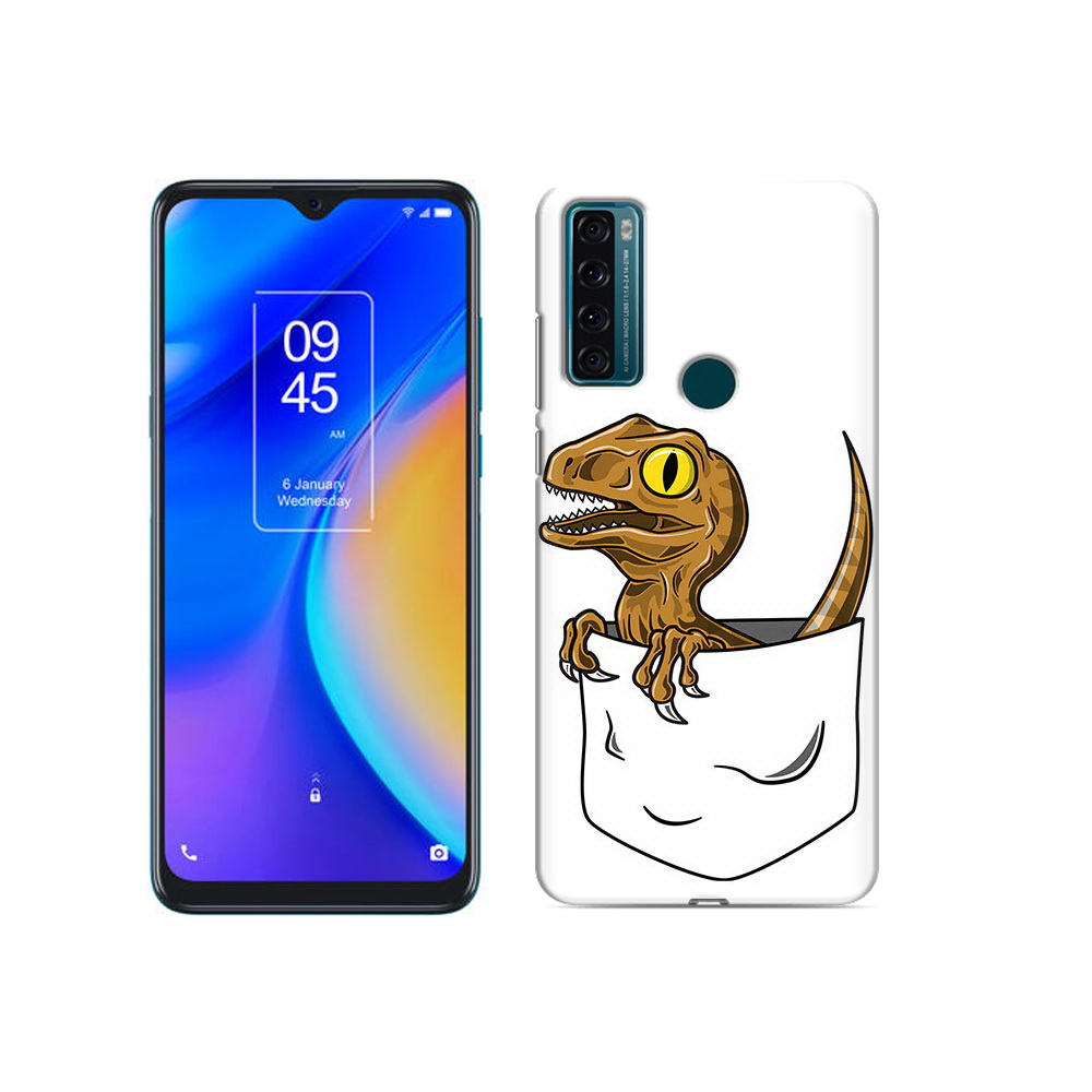 

Чехол MyPads Tocco для TCL 20 SE динозавр в кармане, Прозрачный, Tocco