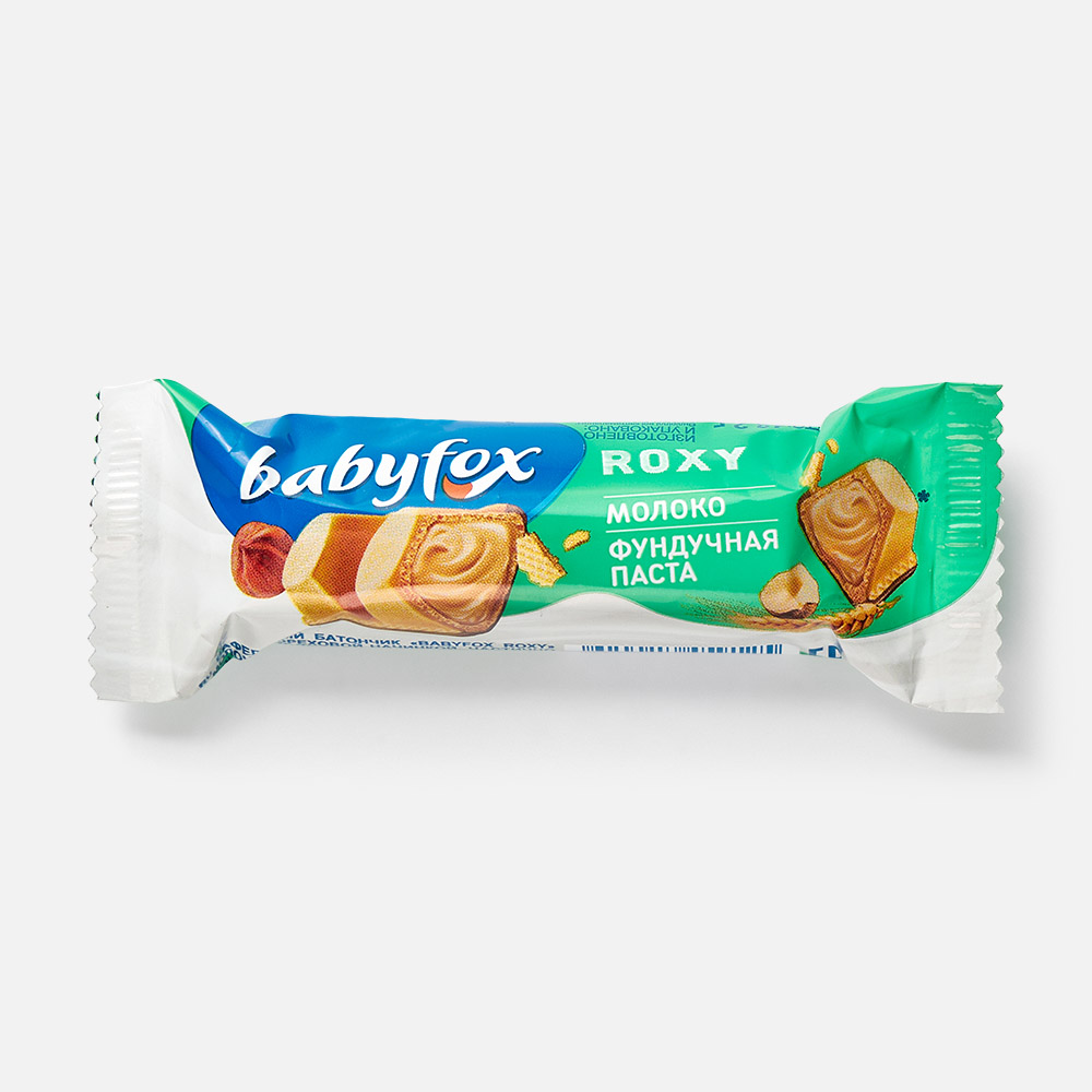 

Вафельный батончик Babyfox Roxy, с молочно-ореховой начинкой, 18 г