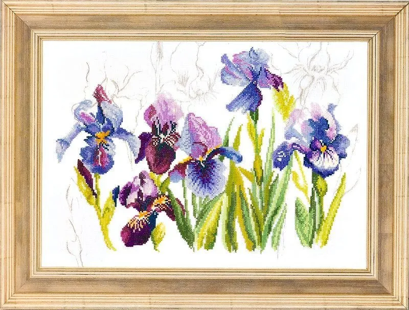 

Вышивка крестом Lanarte Ирисы, 28х40 см, Ирисы