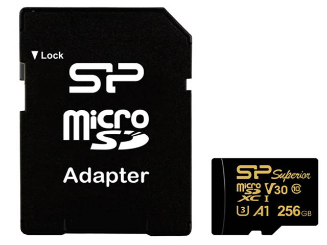 фото Карта памяти 256gb - silicon power superior golden a1 sp256gbstxdv3v1gsp