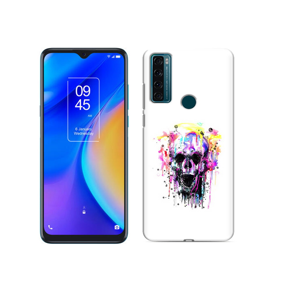 

Чехол MyPads Tocco для TCL 20 SE граффити череп, Прозрачный, Tocco