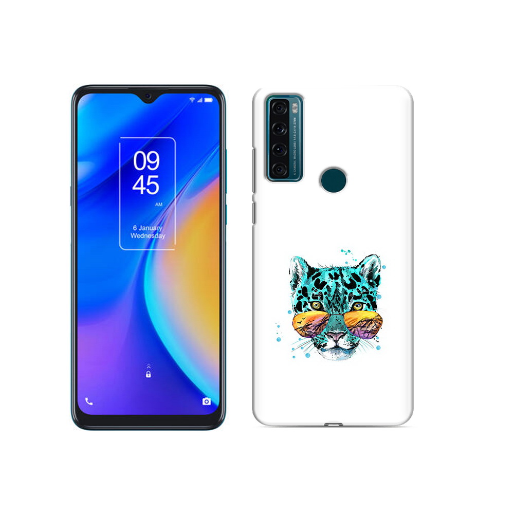 

Чехол MyPads Tocco для TCL 20 SE голубой лео, Прозрачный, Tocco