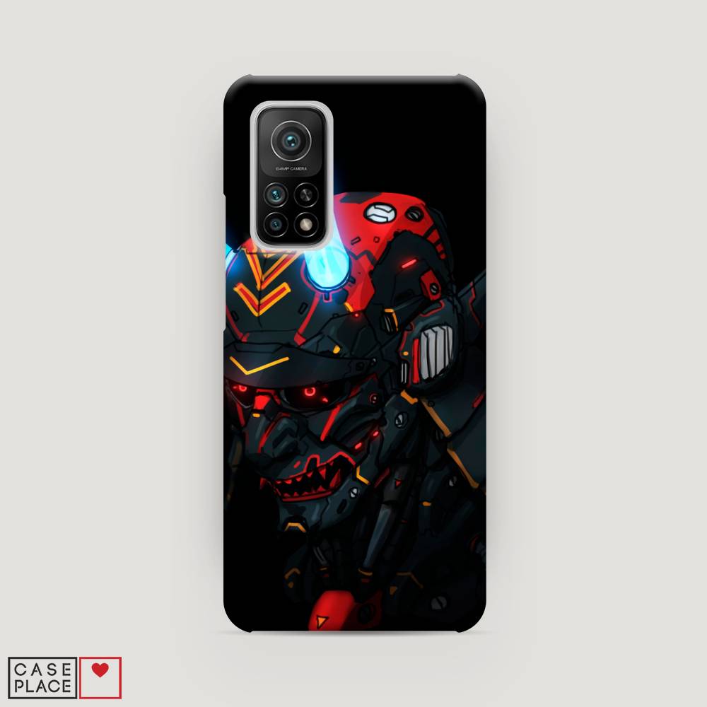 фото Пластиковый чехол "неоновый самурай" на xiaomi mi 10t pro awog