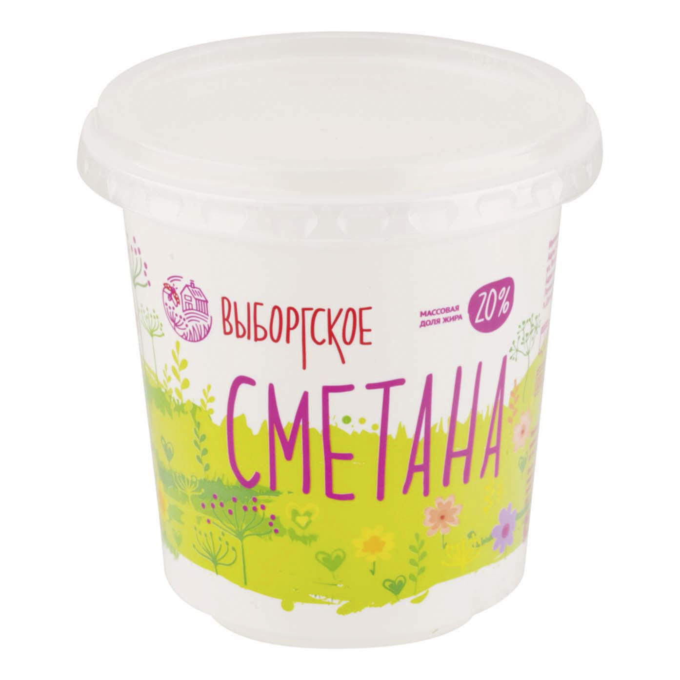

Сметана Выборгское 20% бзмж 350 г