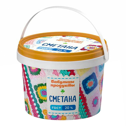 

Сметана Бабулины продукты 20% бзмж 650 г