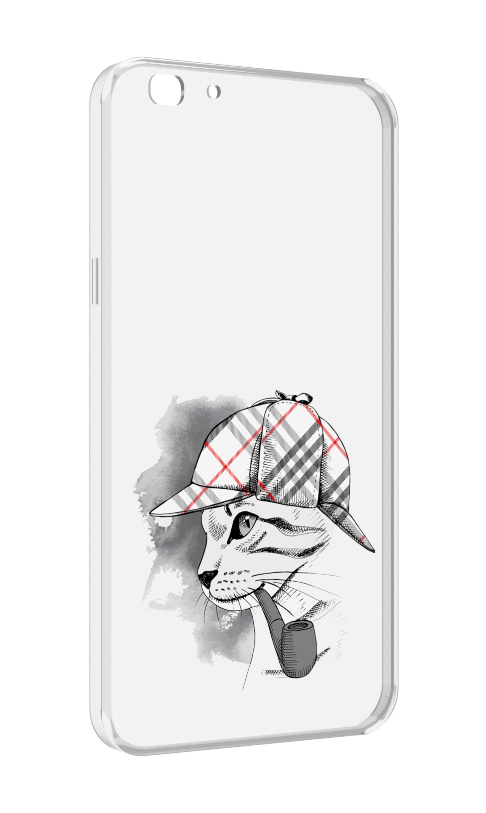 Чехол MyPads кошка с трубкой для Oppo A77/F3 (2017 год)