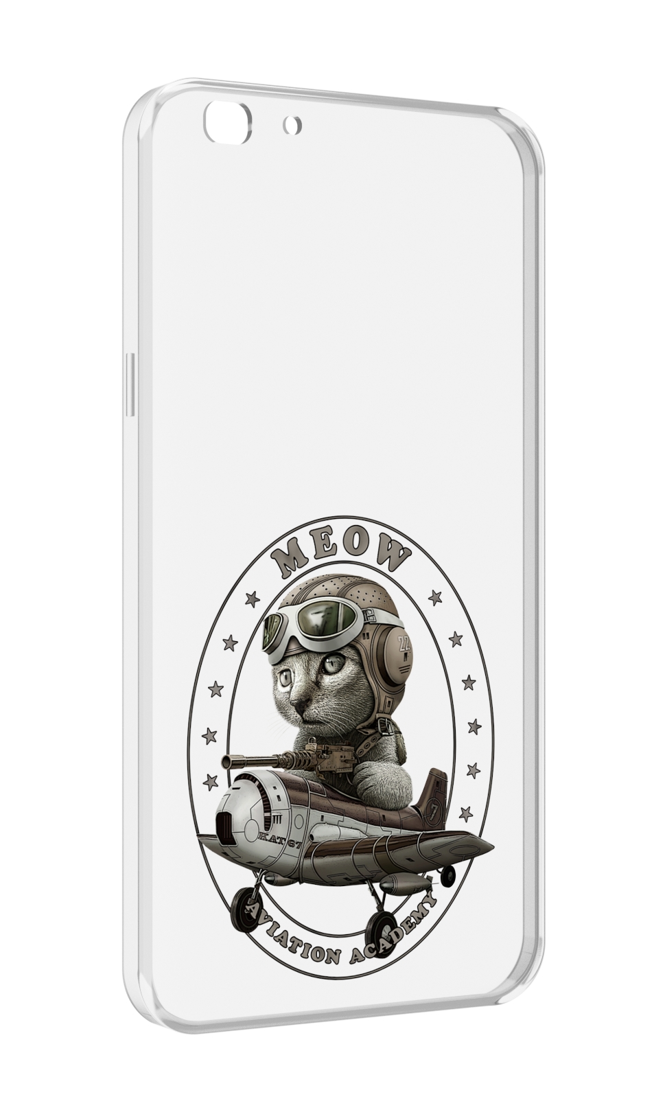 

Чехол MyPads кот в самолете для Oppo A77/F3 (2017 год), Прозрачный, Tocco