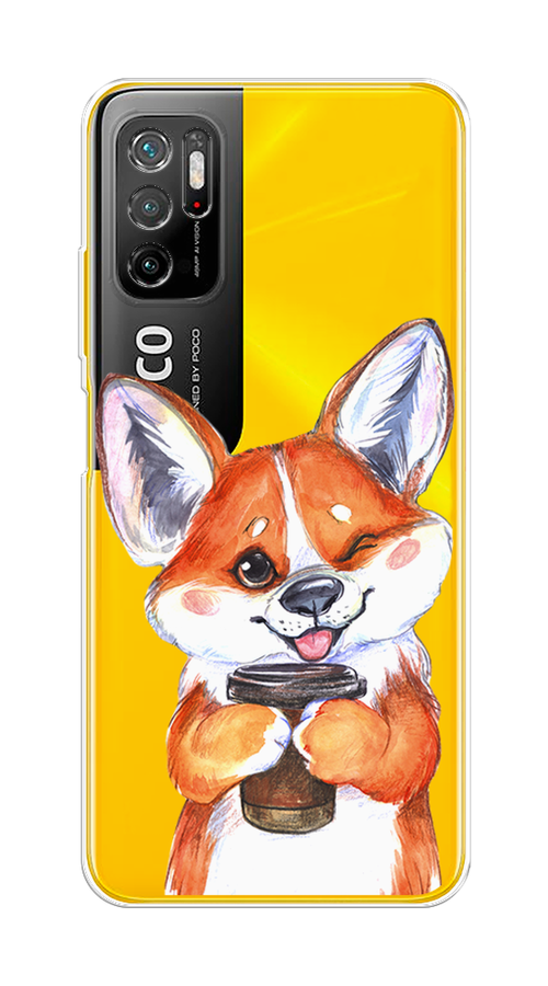 

Чехол на Xiaomi Poco M3 Pro "Корги с кофе", Оранжевый;белый, 311050-4