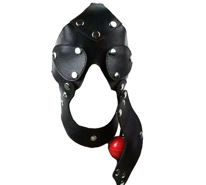 Разъёмная шлем-маска с кляпом