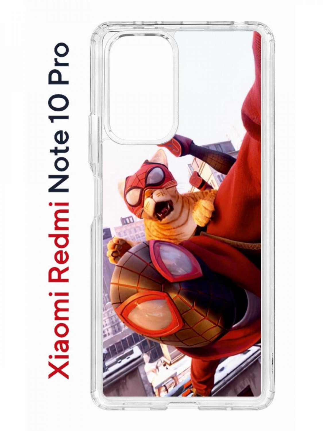 Противоударный чехол Kruche Print Человек паук для Xiaomi Redmi Note 10 Pro