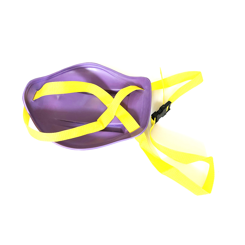 Санки-ледянки Тяни-Толкай с ручкой-ремнем, привязываются к ребёнку, L-33 фиолетовые
