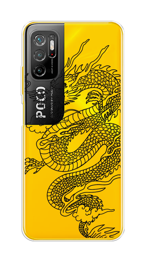 

Чехол на Xiaomi Poco M3 Pro "Большой китайский дракон", Черный;серый, 311050-1