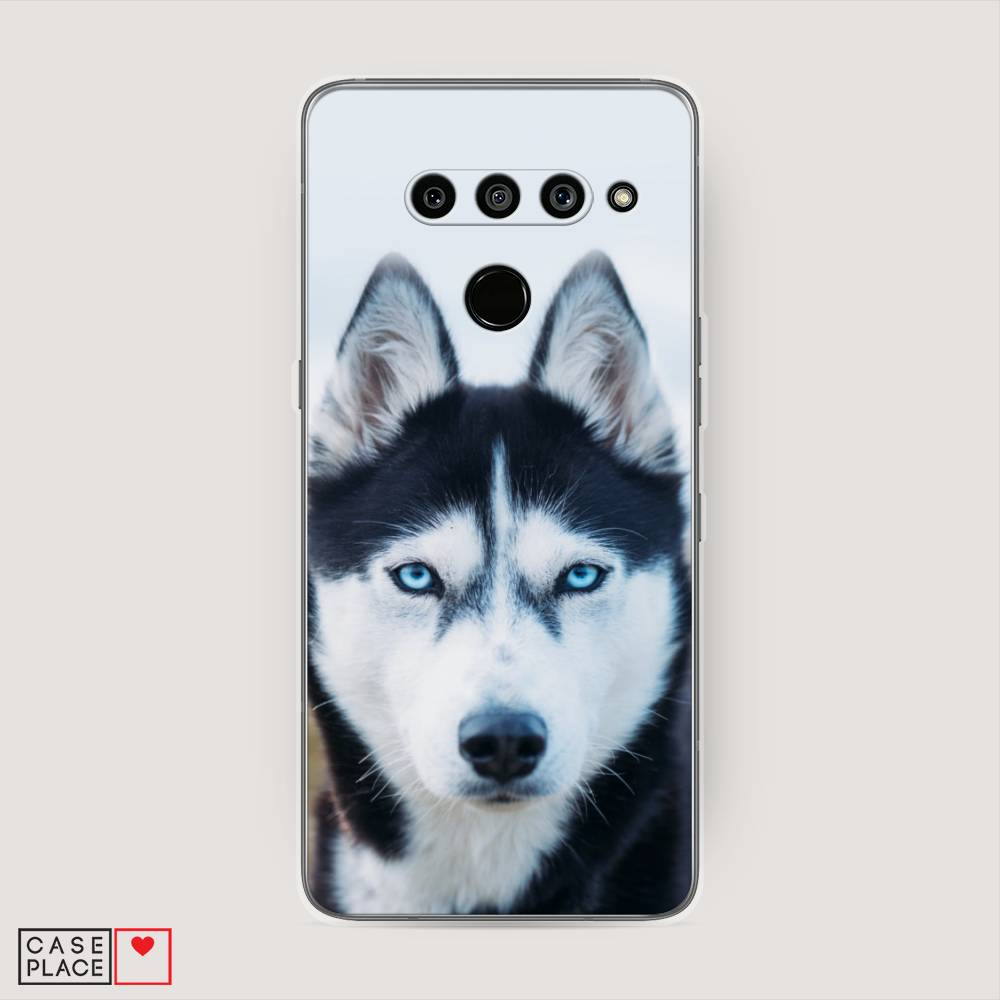 

Чехол на LG V50 ThinQ "Хаски 2", Синий;белый, 83850-1