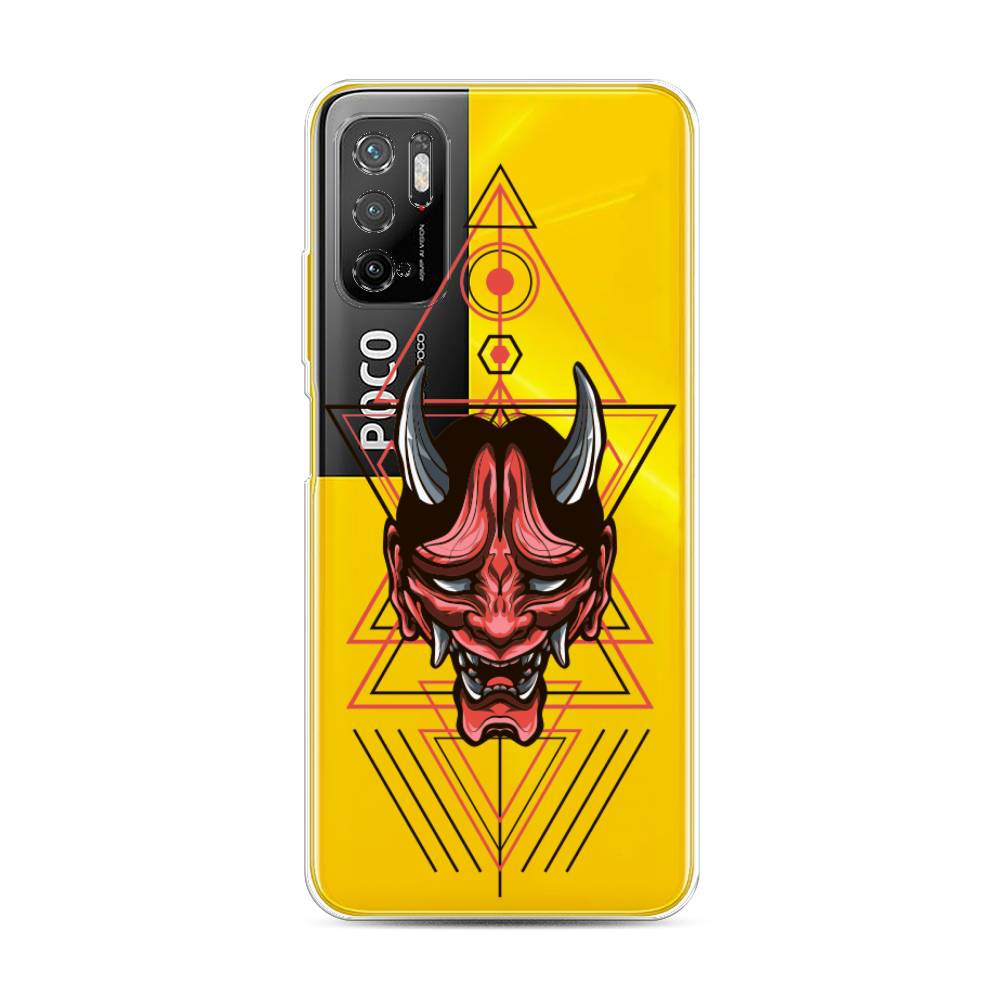 

Чехол на Xiaomi Poco M3 Pro "Hanya Oni mask", Серый;красный;черный, 311050-4