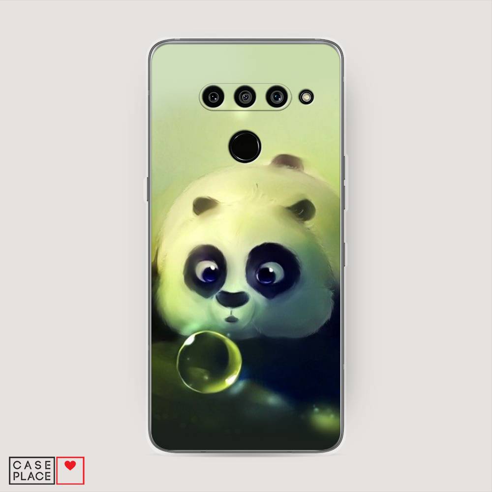

Чехол на LG V50 ThinQ "Малыш панды", Зеленый;черный;серый, 83850-1