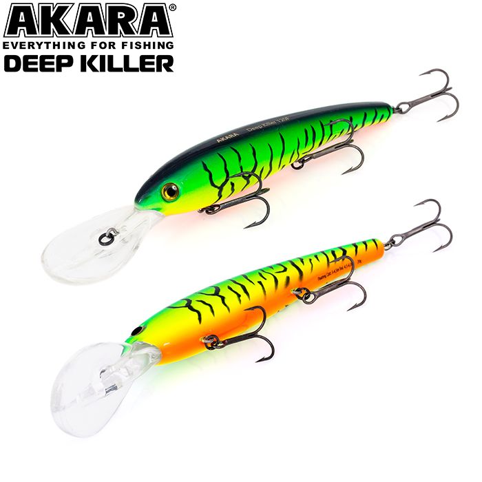 

Воблер Akara Deep Killer 120F 20 гр 5/7 oz 4,7 in A68, Разноцветный, Deep Killer