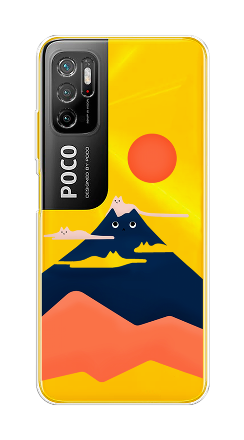 

Чехол на Xiaomi Poco M3 Pro "Кот-гора", Черный;оранжевый, 311050-4