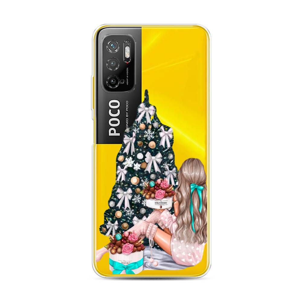 

Чехол на Xiaomi Poco M3 Pro "New Year", Зеленый;бежевый;голубой, 311050-5