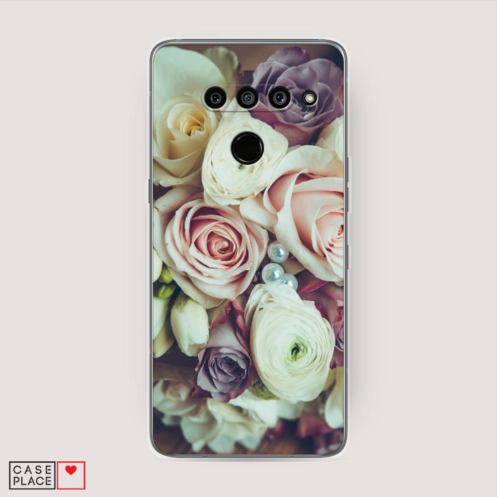 

Чехол на LG V50 ThinQ "Свадебный букет", Белый;фиолетовый, 83850-2