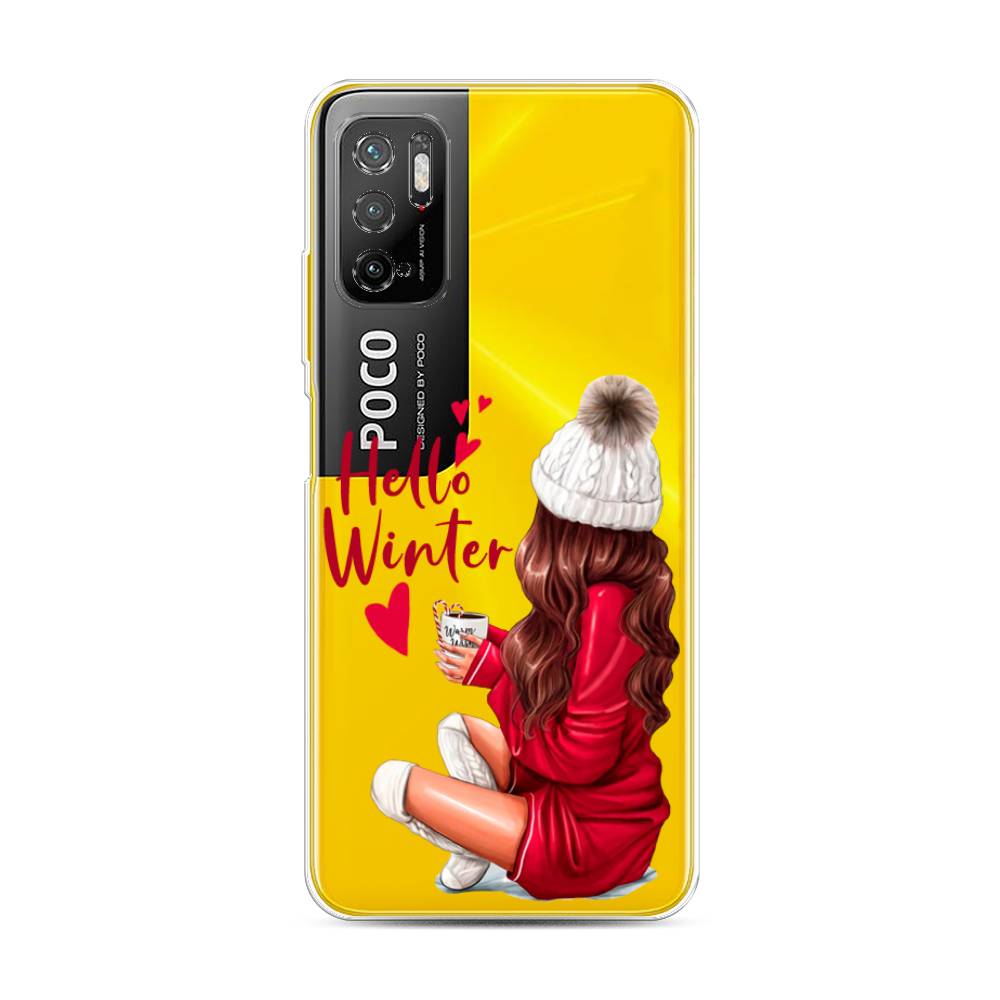 

Чехол на Xiaomi Poco M3 Pro "Hello winter", Красный;белый;коричневый, 311050-5