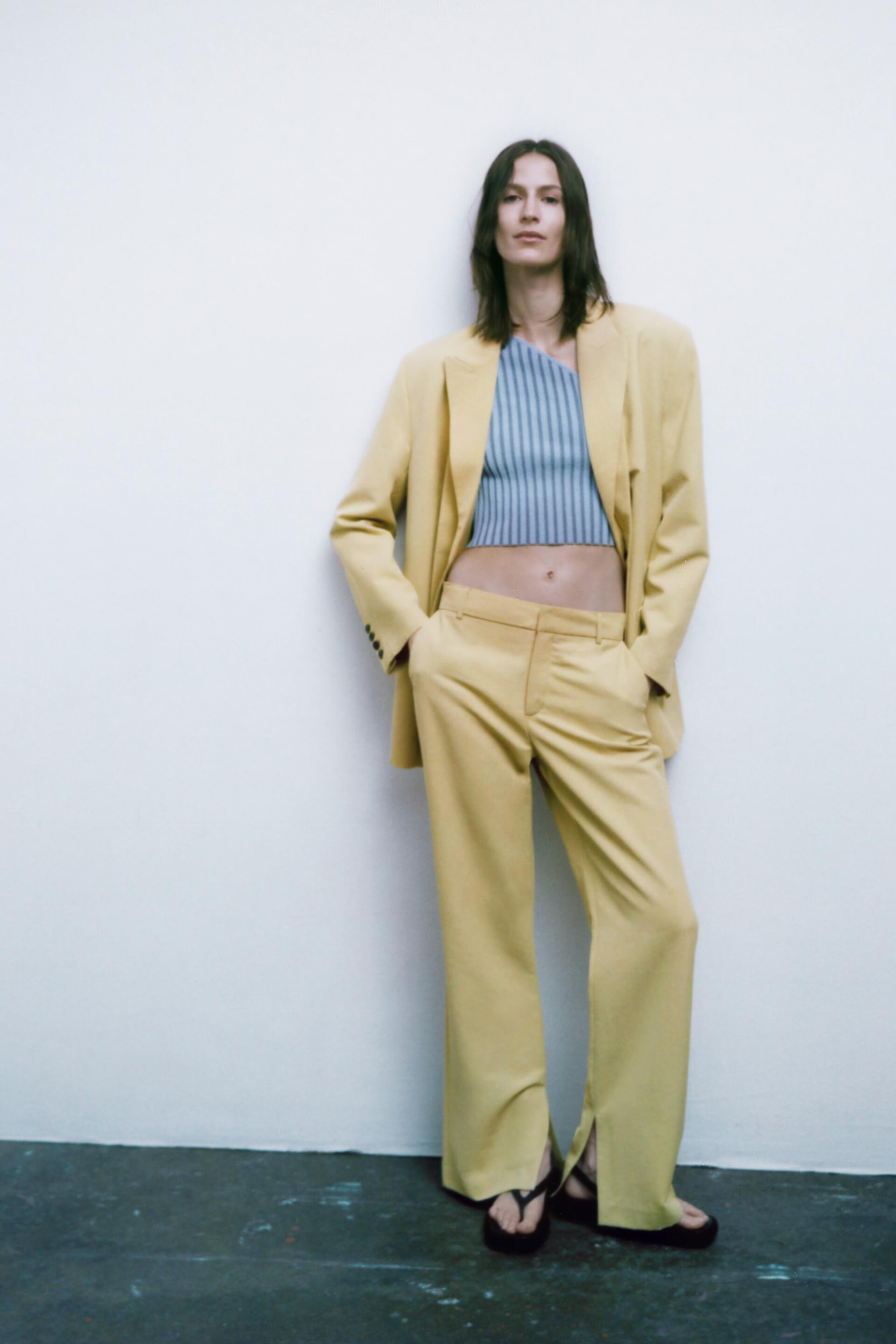 

Брюки женские ZARA 05427538 желтые L (доставка из-за рубежа), Желтый, 05427538