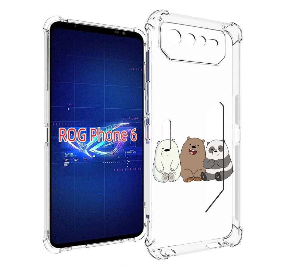 

Чехол MyPads панды детский для Asus ROG Phone 6, Прозрачный, Tocco