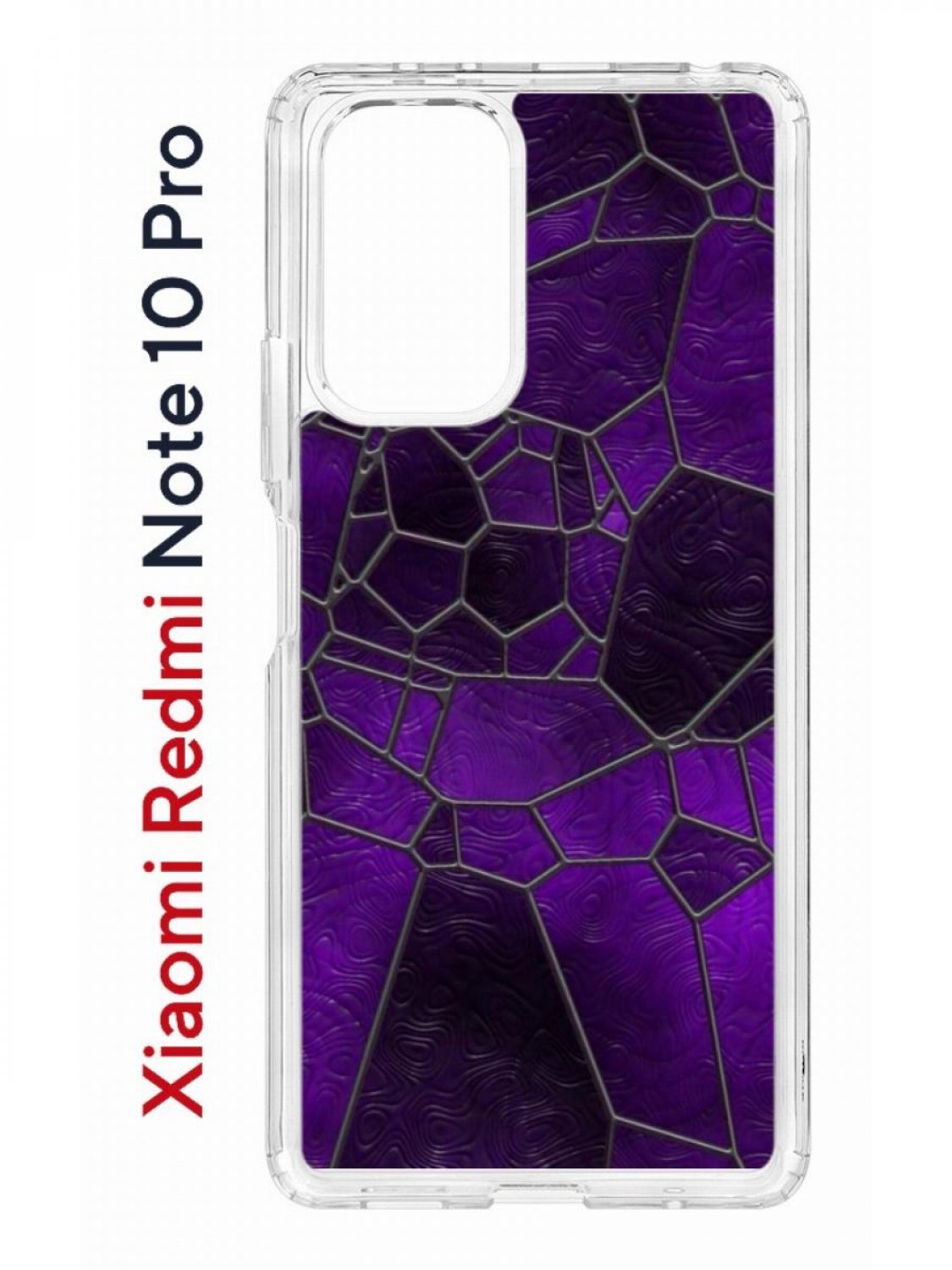 

Противоударный чехол Kruche Print Витраж для Xiaomi Redmi Note 10 Pro, Разноцветный