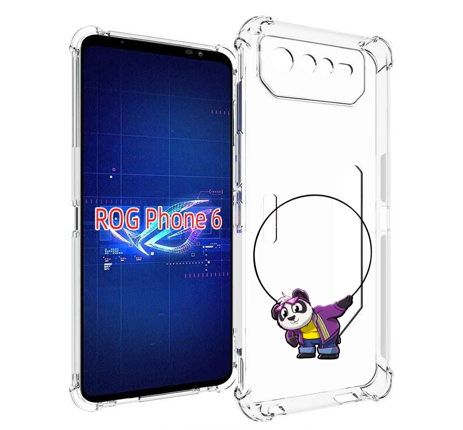 

Чехол MyPads панда-с-обручем для Asus ROG Phone 6, Прозрачный, Tocco