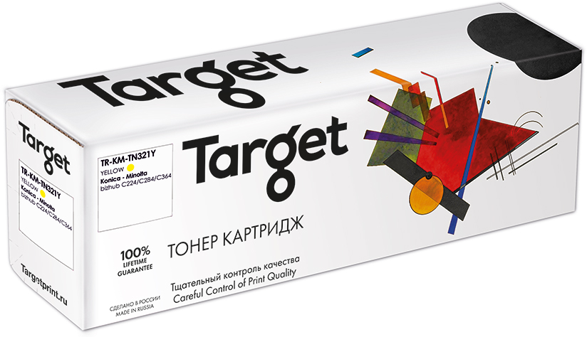 фото Картридж для лазерного принтера target km-tn321y, желтый, совместимый