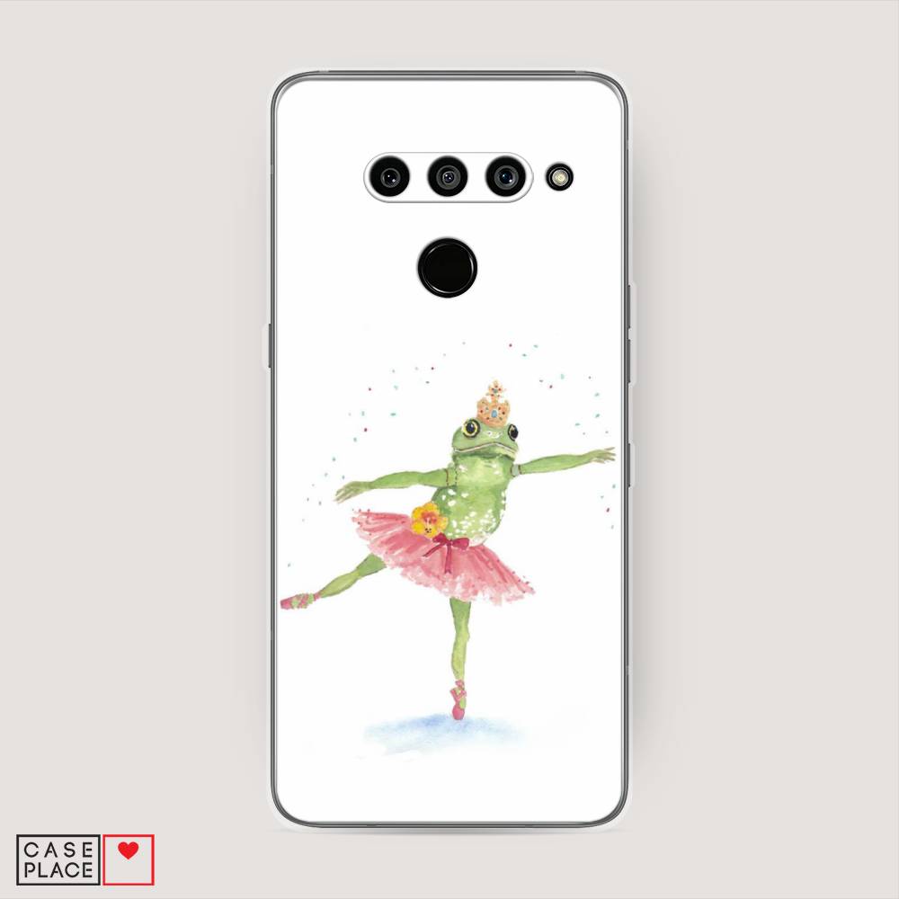 

Чехол на LG V50 ThinQ "Лягушка-балерина", Зеленый, 83850-4