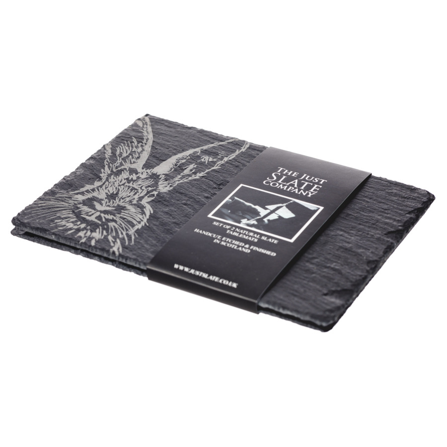 фото Набор подставок the just slate company заяц 30x22 см, 2 шт