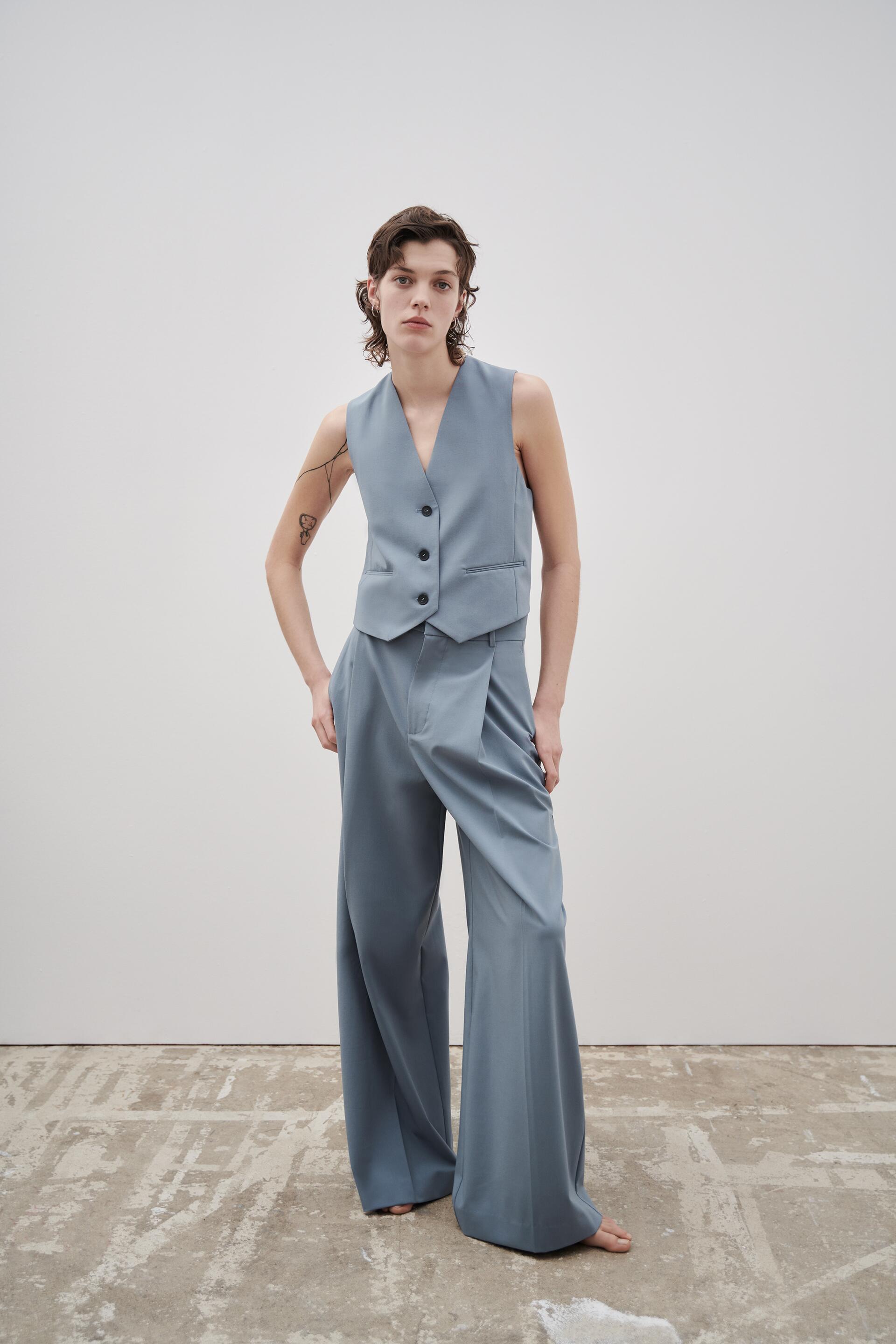 

Брюки женские ZARA 05427404 синие L (доставка из-за рубежа), Синий, 05427404