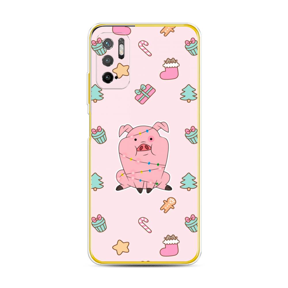 

Чехол на Xiaomi Poco M3 Pro "Розовая свинка", Розовый;зеленый, 311050-5