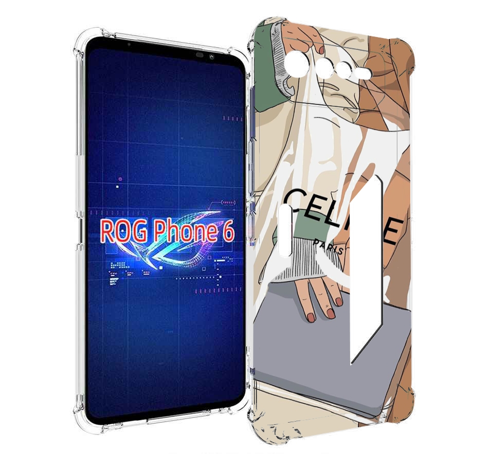 

Чехол MyPads пакет-келин-париж женский для Asus ROG Phone 6, Прозрачный, Tocco