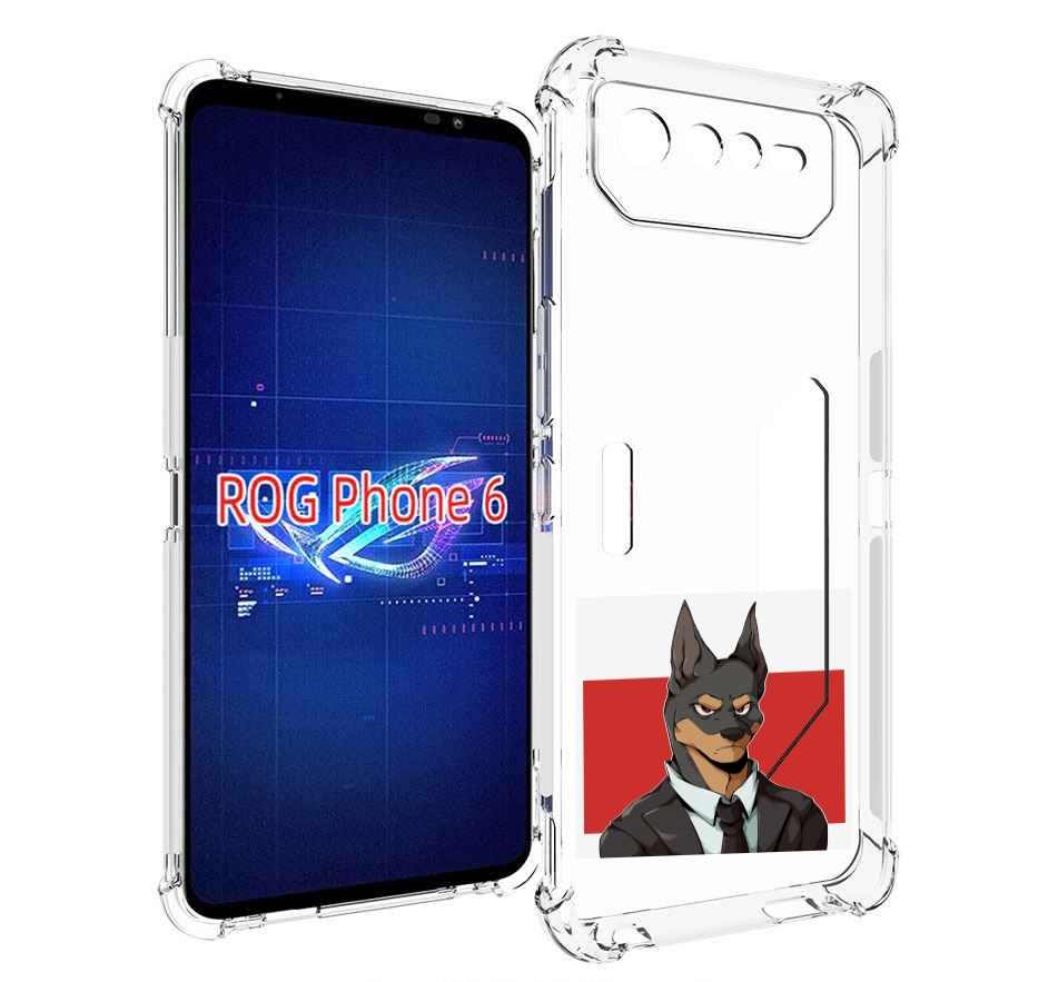 

Чехол MyPads офисный работник собака для Asus ROG Phone 6, Прозрачный, Tocco