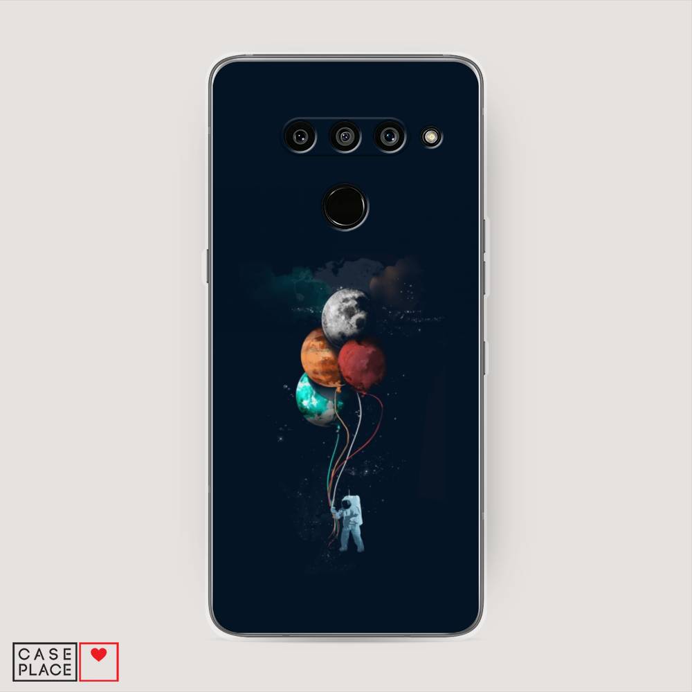 

Чехол на LG V50 ThinQ "Космонавт с шариками", Разноцветный, 83850-4