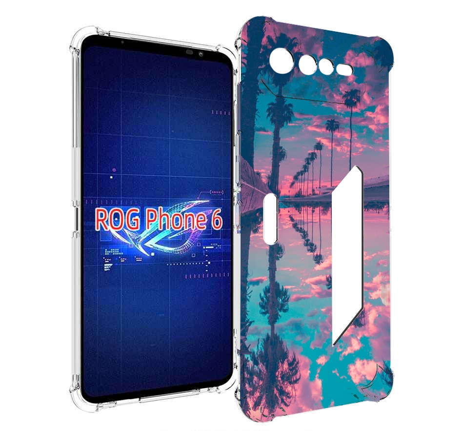 

Чехол MyPads отражение-пальм для Asus ROG Phone 6, Прозрачный, Tocco