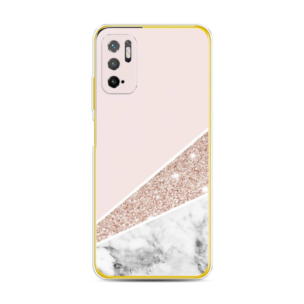 

Чехол на Xiaomi Poco M3 Pro "Блестящий розовый мрамор", 311050-3