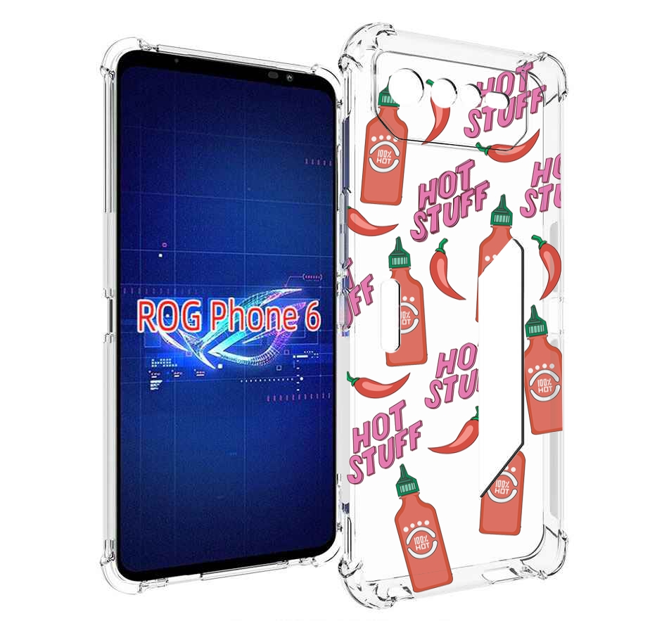 

Чехол MyPads острые-перчики для Asus ROG Phone 6, Прозрачный, Tocco