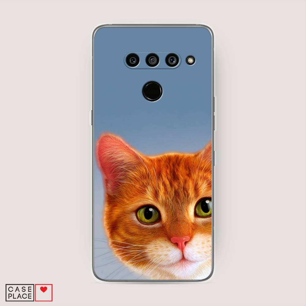 

Чехол на LG V50 ThinQ "Любопытный котик", Коричневый, 83850-1