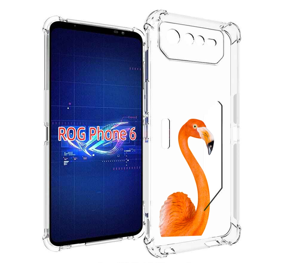 

Чехол MyPads оранжевый-фламинго для Asus ROG Phone 6, Прозрачный, Tocco