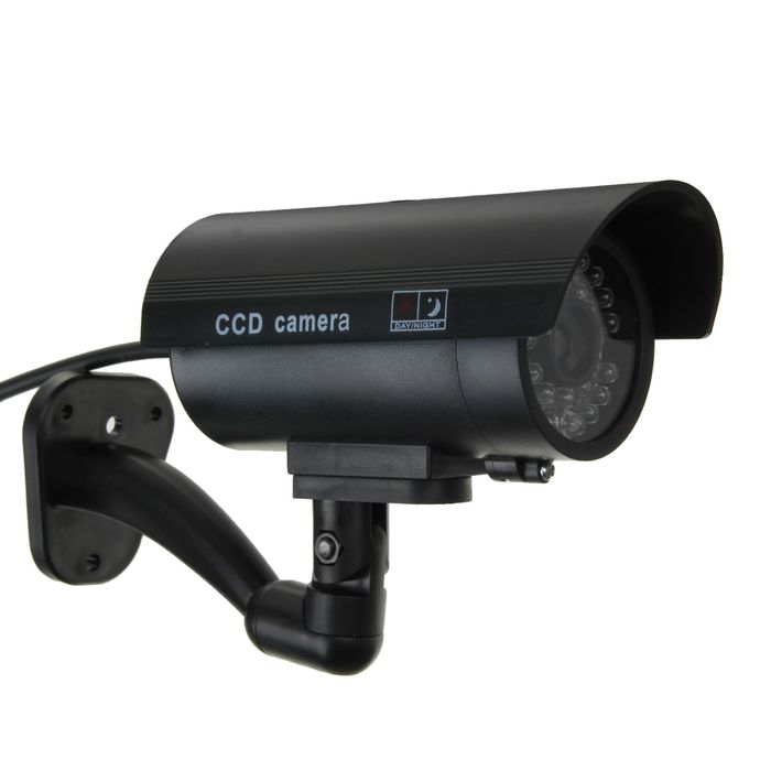 Luazon Home Муляж уличной видеокамеры LuazON VM-5, с индикатором, 2xАА (не в компл.), черн муляж видеокамеры luazon vm 2 со светодиодным индикатором серый