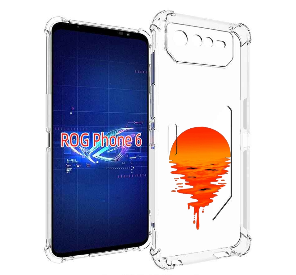 

Чехол MyPads оранжевый закат на воде для Asus ROG Phone 6, Прозрачный, Tocco